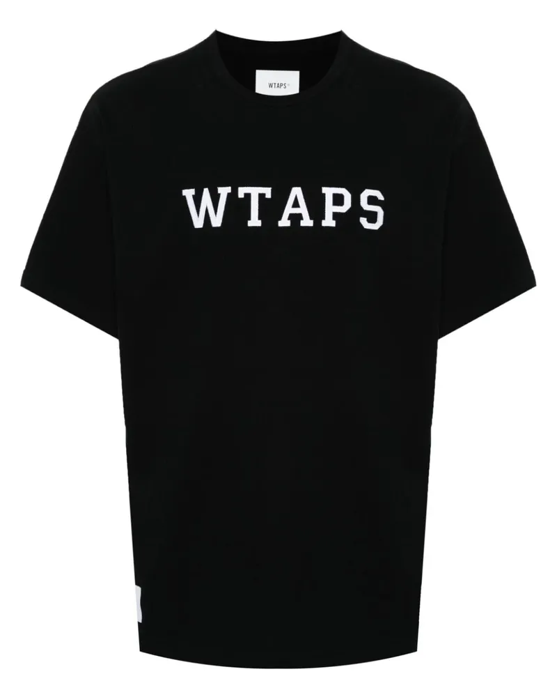 WTAPS T-Shirt mit Logo-Patches Schwarz