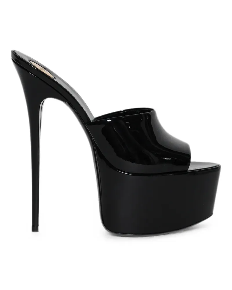 Saint Laurent Kika Plateau-Mules - Schwarz Schwarz
