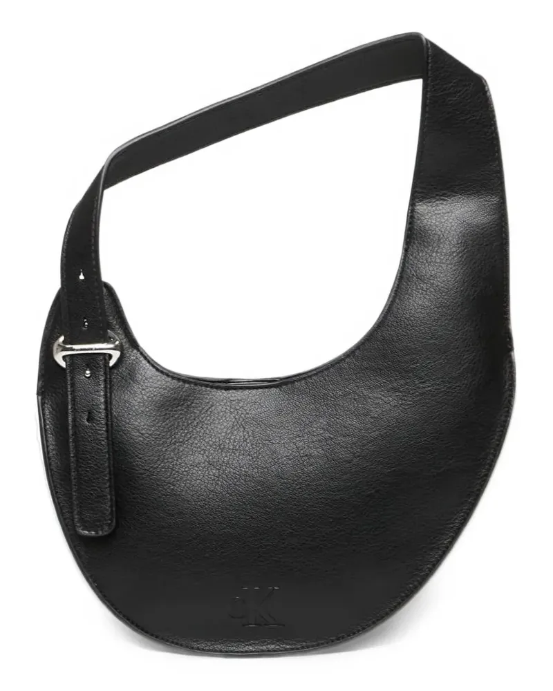 Calvin Klein logo-embossed crescent shoulder bag - Schwarz Schwarz