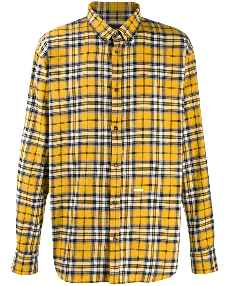Dsquared2 Kariertes Hemd - Gelb Gelb