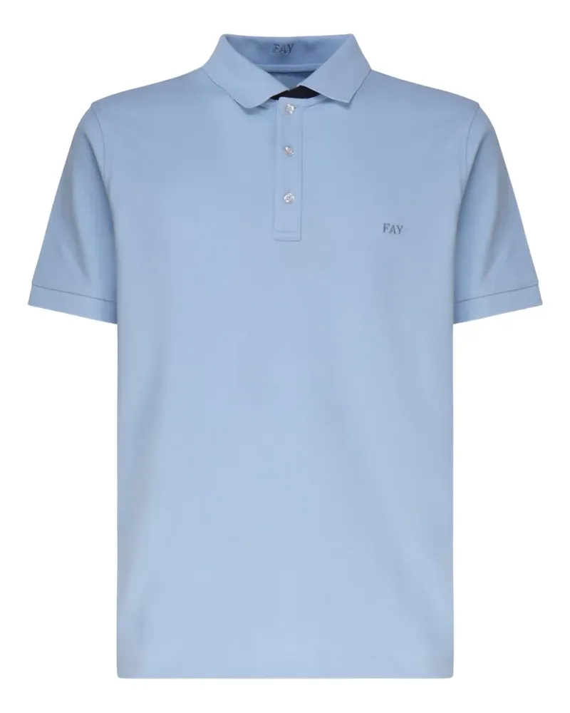 Fay Poloshirt mit Logo-Stickerei - Blau Blau