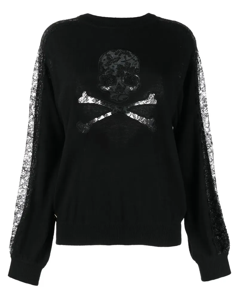 Philipp Plein Sweatshirt mit Totenkopf-Print - Schwarz Schwarz