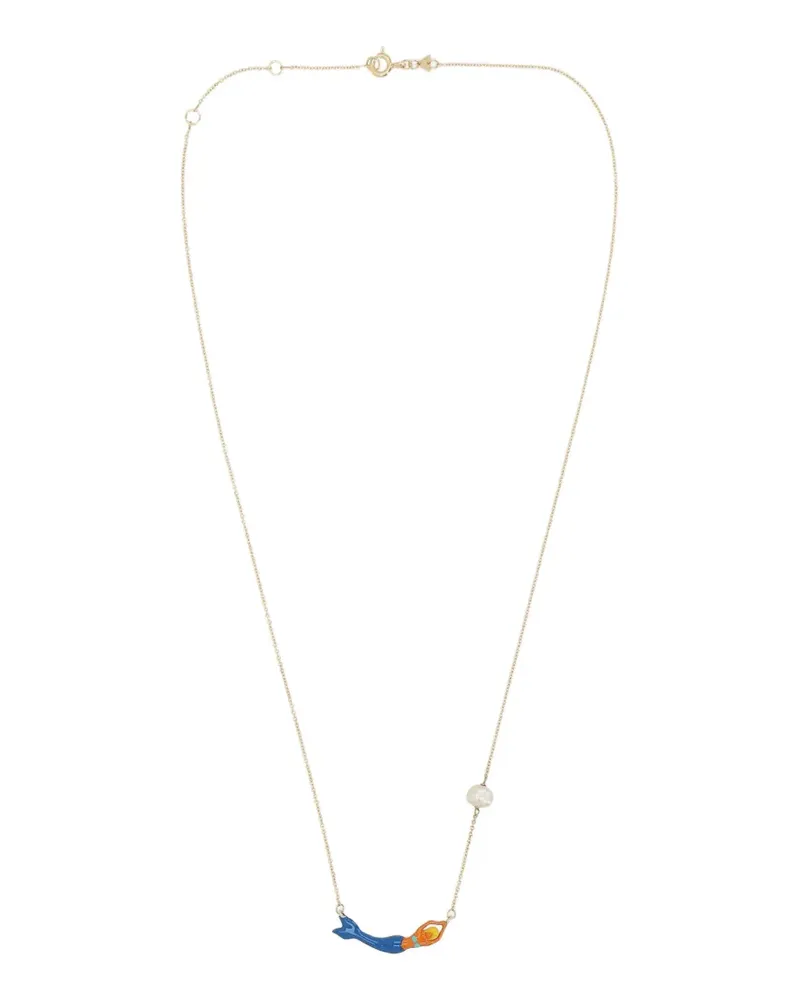 Aliita Mermaid enamel pearl necklace - Gold Gold