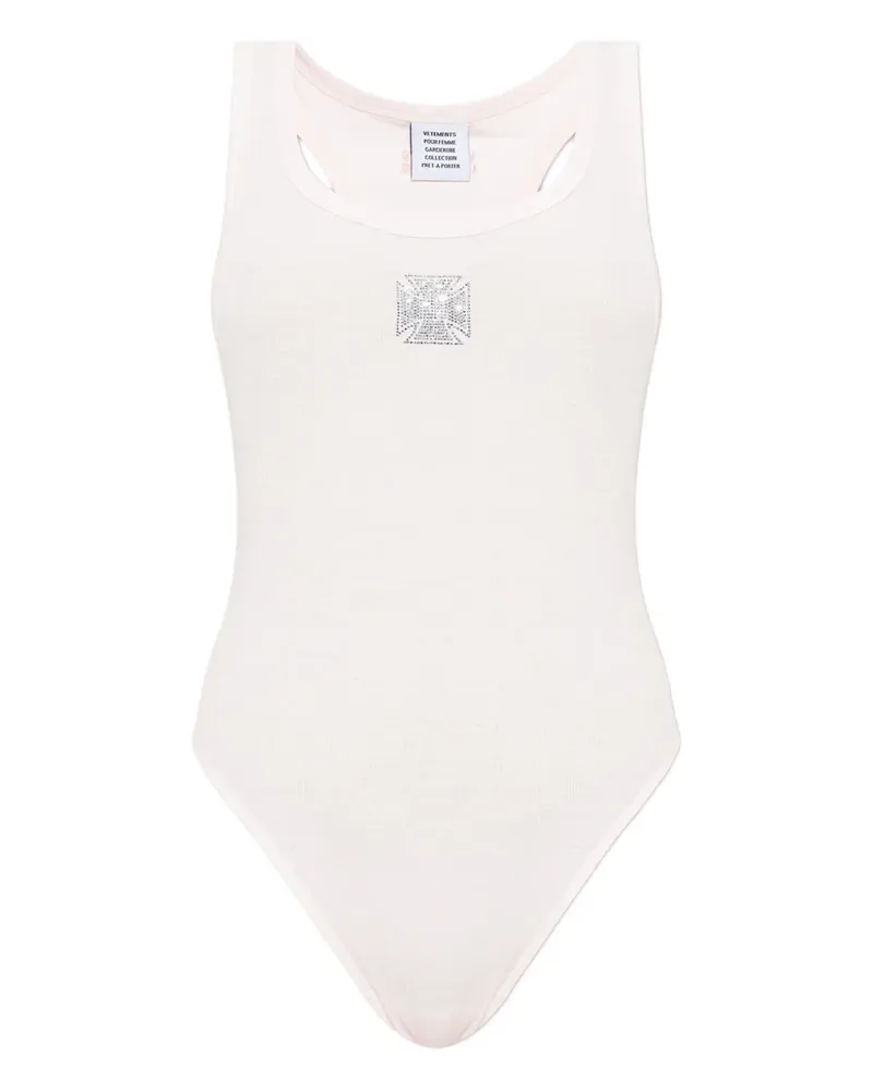 VETEMENTS rhinestone tank top - Rosa Rosa