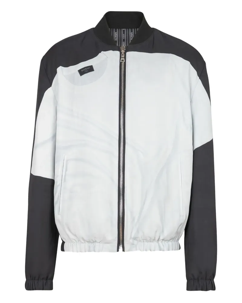 Balmain Bomberjacke mit Trompe-l'oeil-Print - Schwarz Schwarz