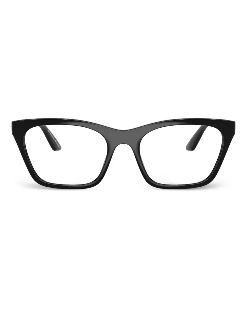 Emporio Armani logo-plaque cat-eye glasses - Schwarz Schwarz