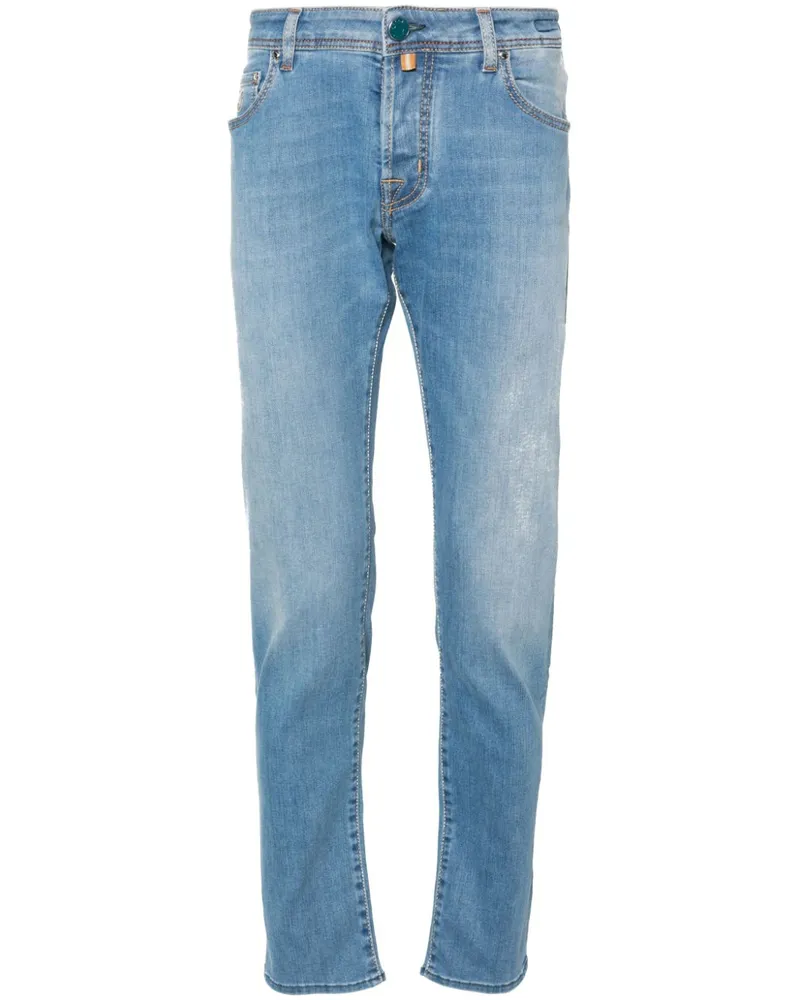 Jacob Cohën Halbhohe Nick Slim-Fit-Hose - Blau Blau