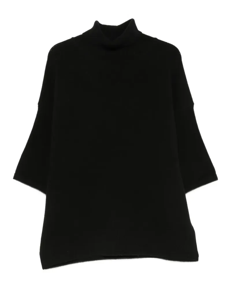 christian wijnants Kurzärmeliger Rollkragenpullover - Schwarz Schwarz