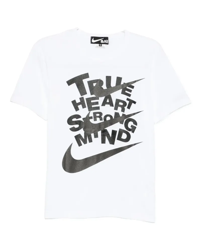 Comme des Garçons x Nike T-Shirt mit Slogan-Print - Weiß Weiß