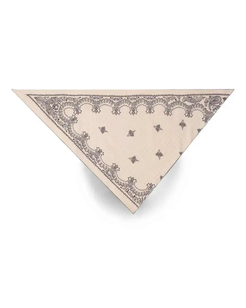 Destin paisley-print wool bandana - Nude Nude