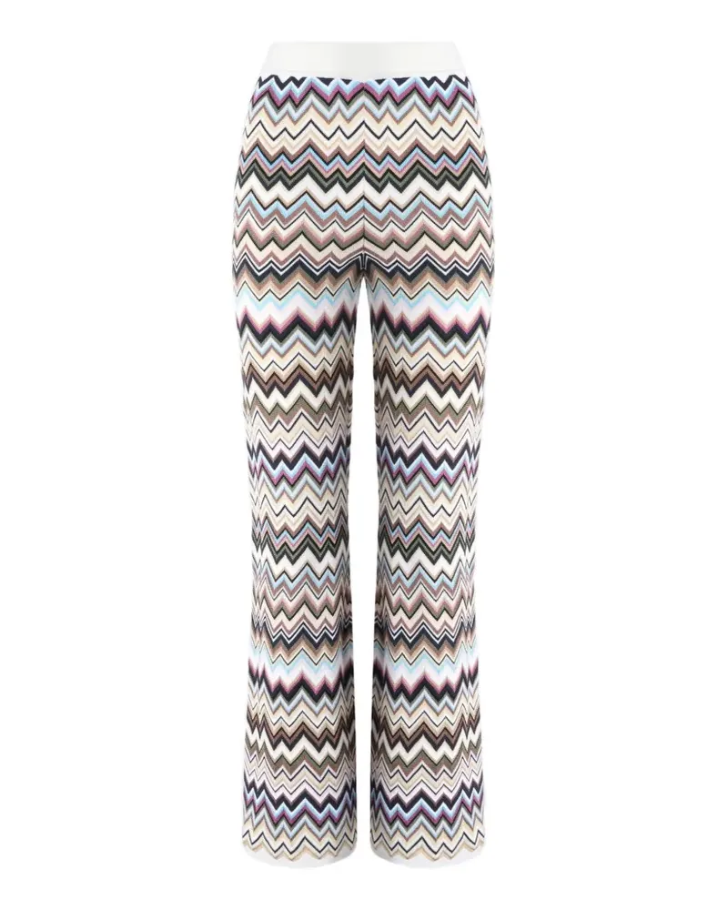 Missoni Hose im Zickzack-Strick - Weiß Weiß