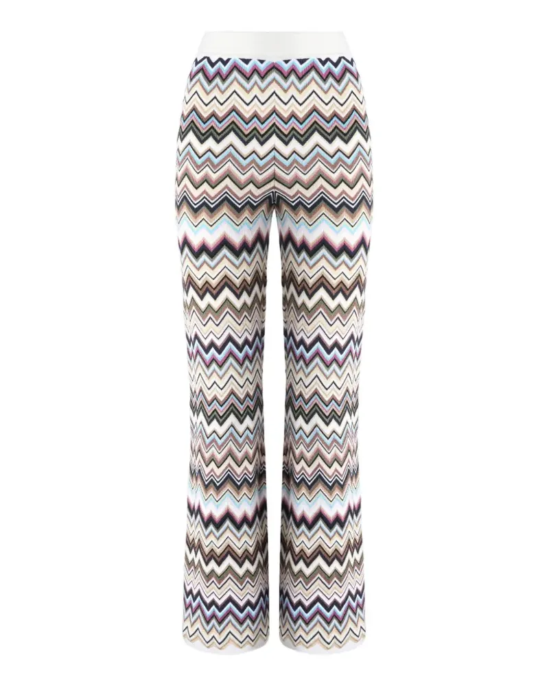 Missoni Hose im Zickzack-Strick - Weiß Weiß