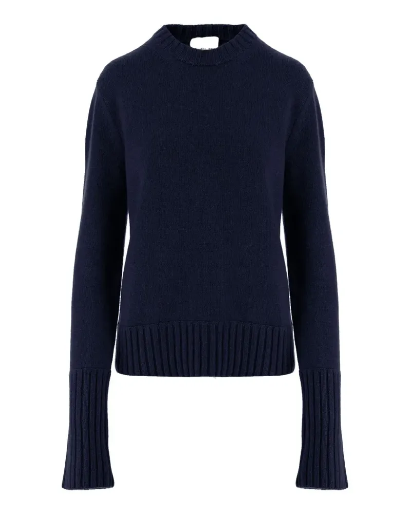 Sa Su Phi crew-neck ribbed-trim sweater - Blau Blau