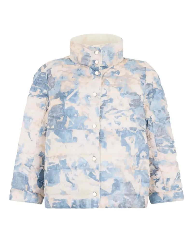 MOORER floral-print padded jacket - Blau Blau