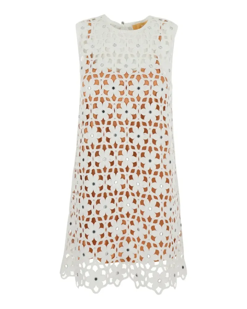Michael Kors floral appliqué dress - Weiß Weiß