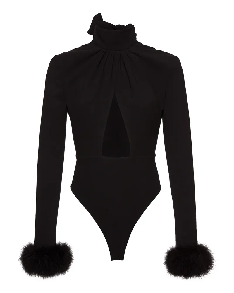 Magda Butrym Body mit Schleifenverschluss - Schwarz Schwarz