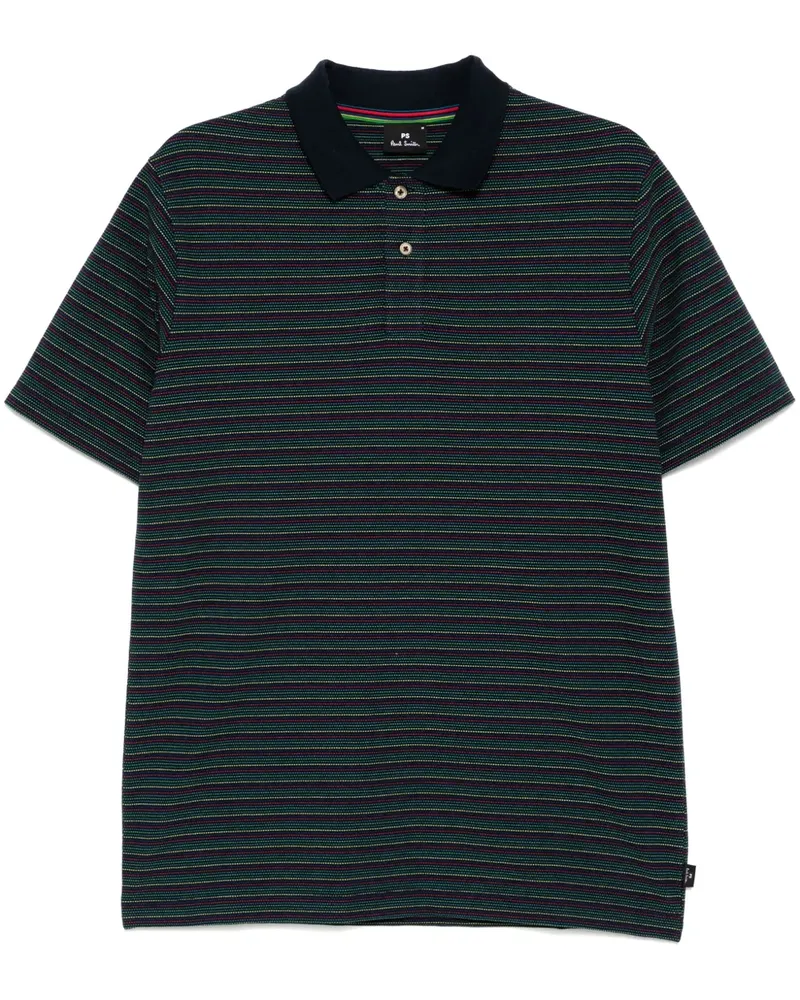 Paul Smith Gestreiftes Poloshirt - Blau Blau