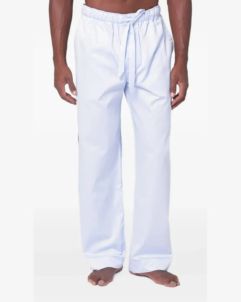 TEKLA Pyjamahose aus Baumwolle - Blau Blau