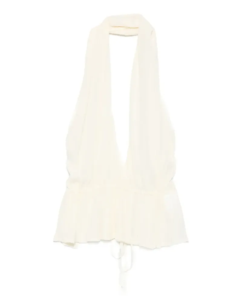 Aya Muse Palli halterneck top - Nude Nude