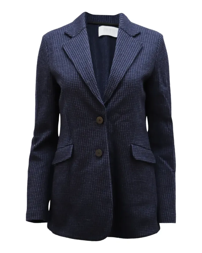 Harris Wharf London houndstooth wool blazer - Blau Blau
