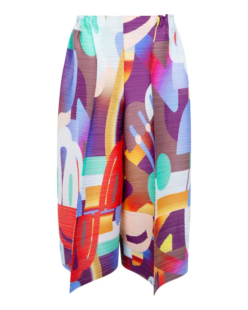 Issey Miyake Playground abstract-print shorts - Violett Violett
