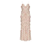 Gerüschtes Ellietta Kleid mit Karo - Rosa