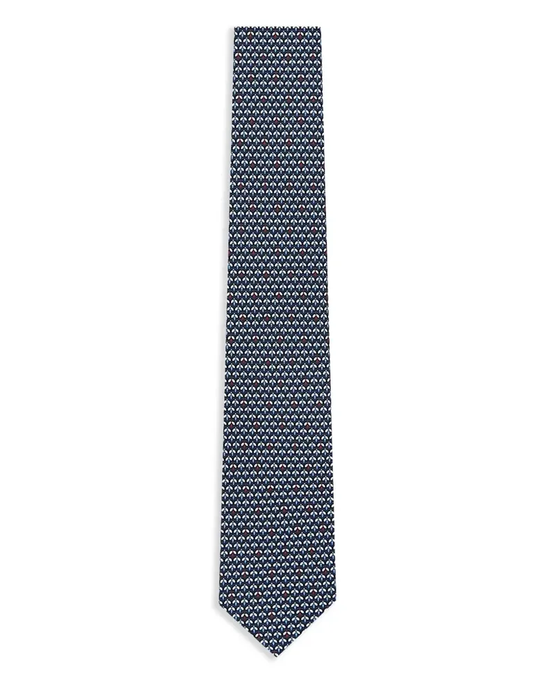 Ermenegildo Zegna Seidenkrawatte mit Jacquardmuster - Blau Blau