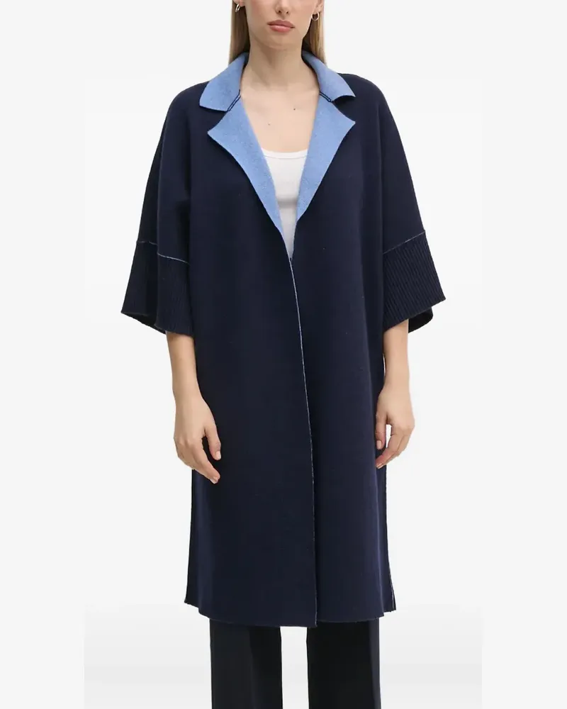 Benetton Cardigan mit klassischem Kragen - Blau Blau