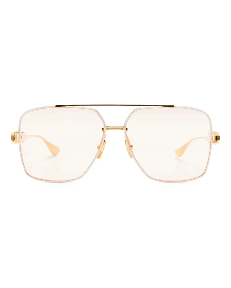 DITA Eckige Grand Emperik Sonnenbrille - Weiß Weiß