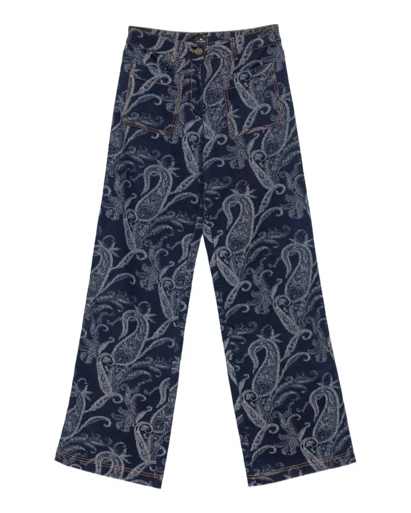 Etro Jeans mit Paisley-Print - Blau Blau