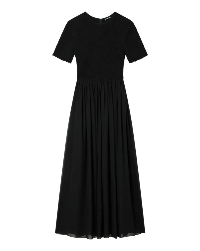 Emporio Armani short sleeve maxi dress - Schwarz Schwarz