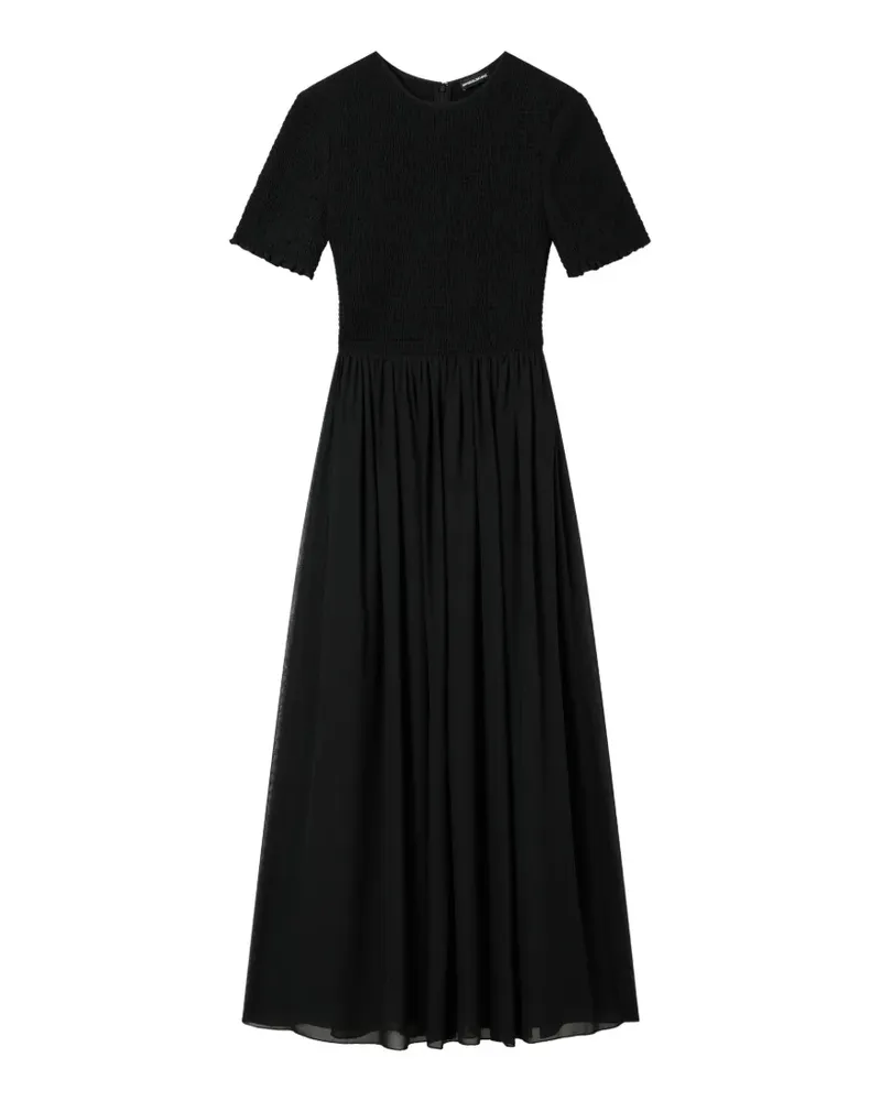 Emporio Armani Maxikleid mit kurzen Ärmeln - Schwarz Schwarz