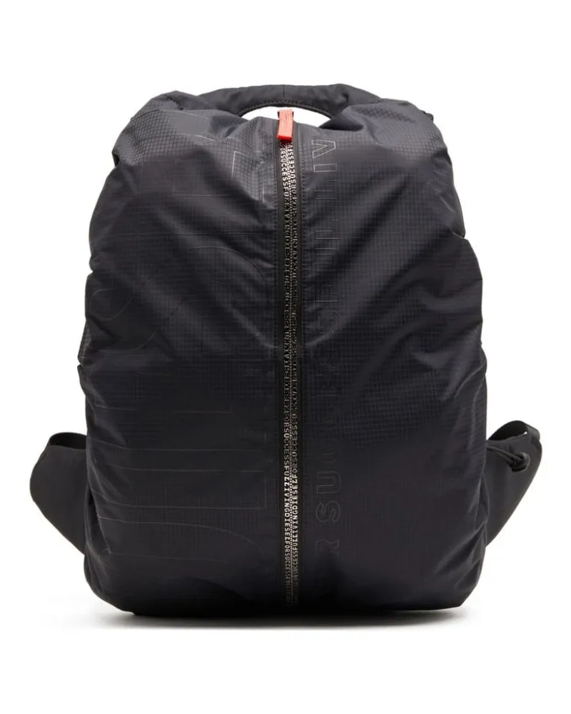 Diesel Zip-D Rucksack mit Reißverschluss - Schwarz Schwarz