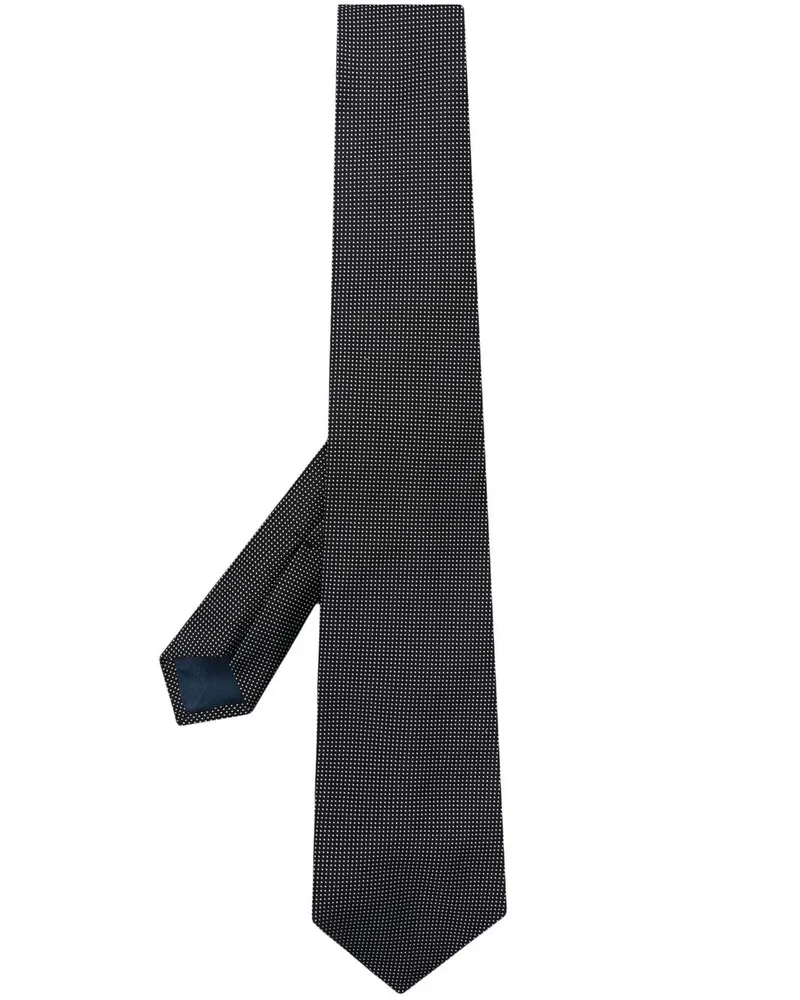 Ralph Lauren Seidenkrawatte mit Polka Dots - Schwarz Schwarz