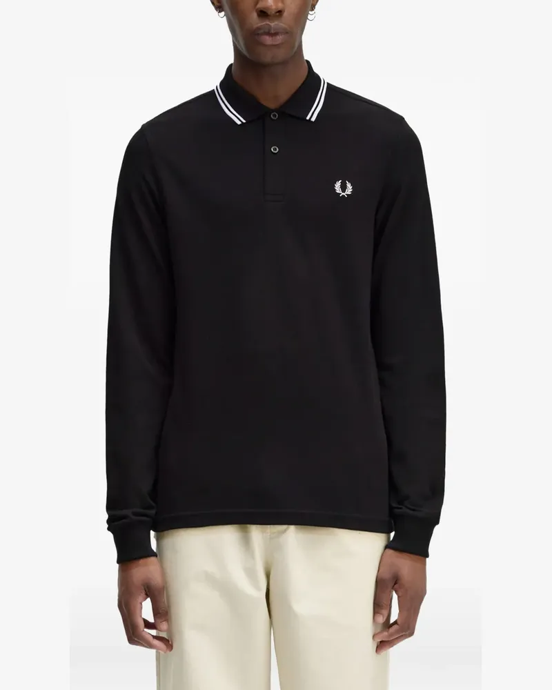 Fred Perry embroidered logo polo shirt - Schwarz Schwarz
