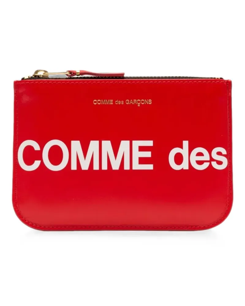 Comme des Garçons logo-print leather wallet - Rot Rot