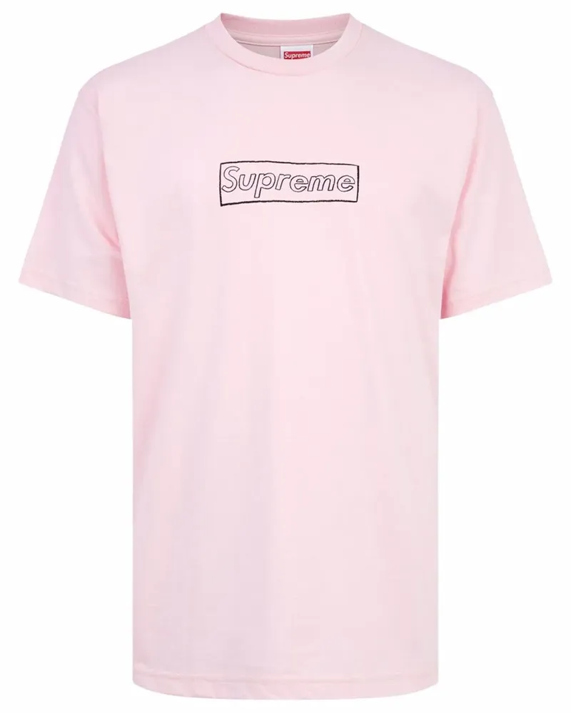 Supreme Being x KAWS Chalk Logo T-Shirt - Rosa Rosa