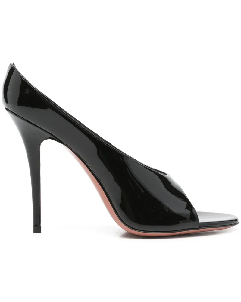 Amina Muaddi Mules mit Absatz 110mm - Schwarz Schwarz