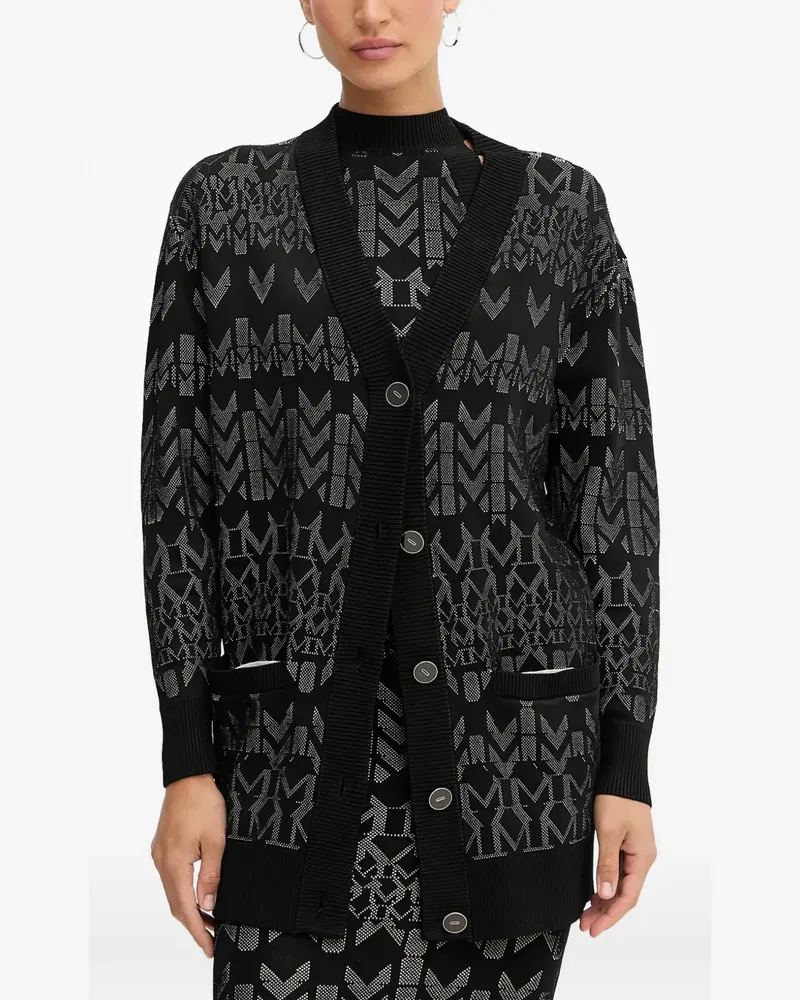 Guess x Marciano logo-patterned cardigan - Schwarz Schwarz