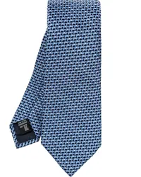 Giorgio Armani Seidenkrawatte mit Jacquardmuster Blau