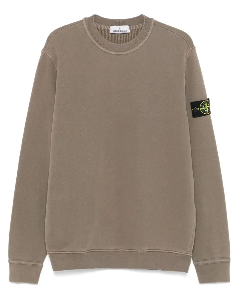 Stone Island Sweatshirt mit Kompass-Patch - Grün Grün