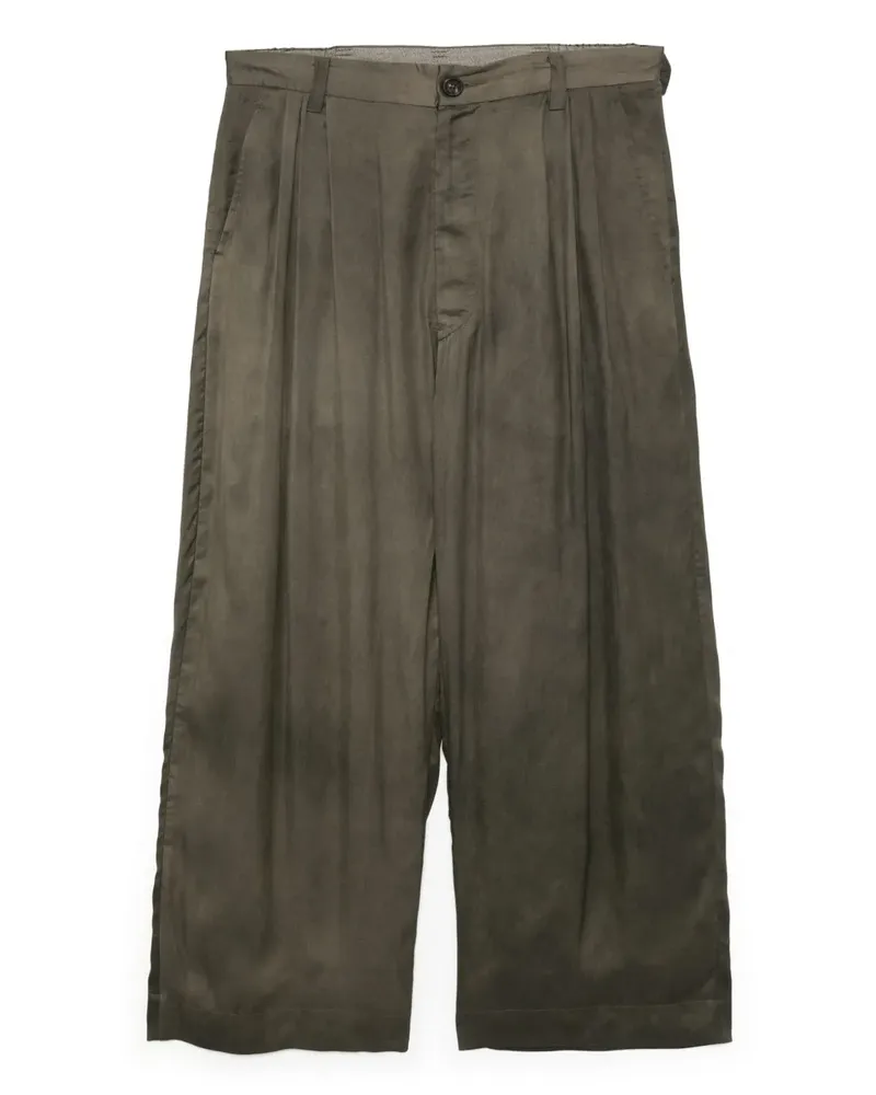 Ziggy Chen Wide-Leg-Hose mit Bundfalten - Braun Braun