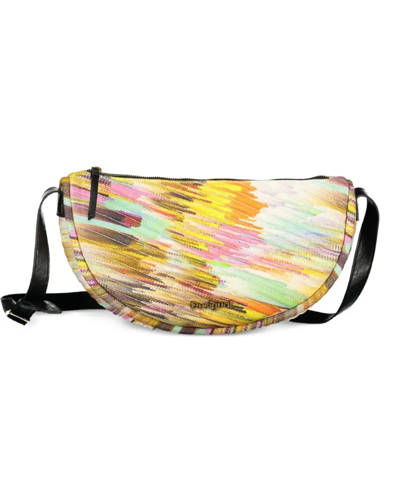 Desigual abstract-print half-moon belt bag - Gelb Gelb