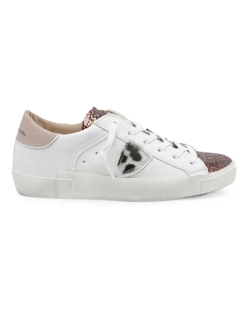 Philippe Model Prsx Sneakers mit Glitter-Einsatz - Weiß Weiß