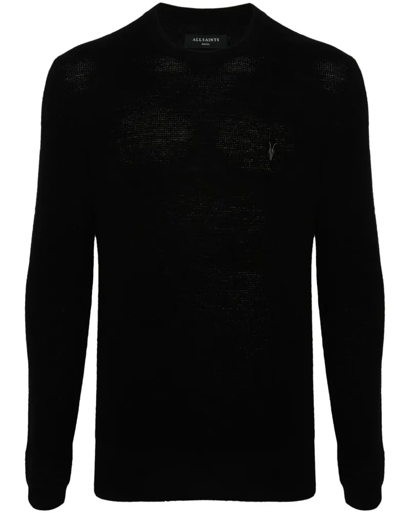 AllSaints Mode Pullover aus Wolle Schwarz