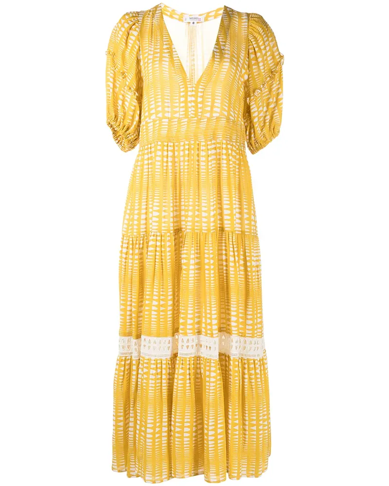 lemlem Kleid mit abstraktem Print - Gelb Gelb