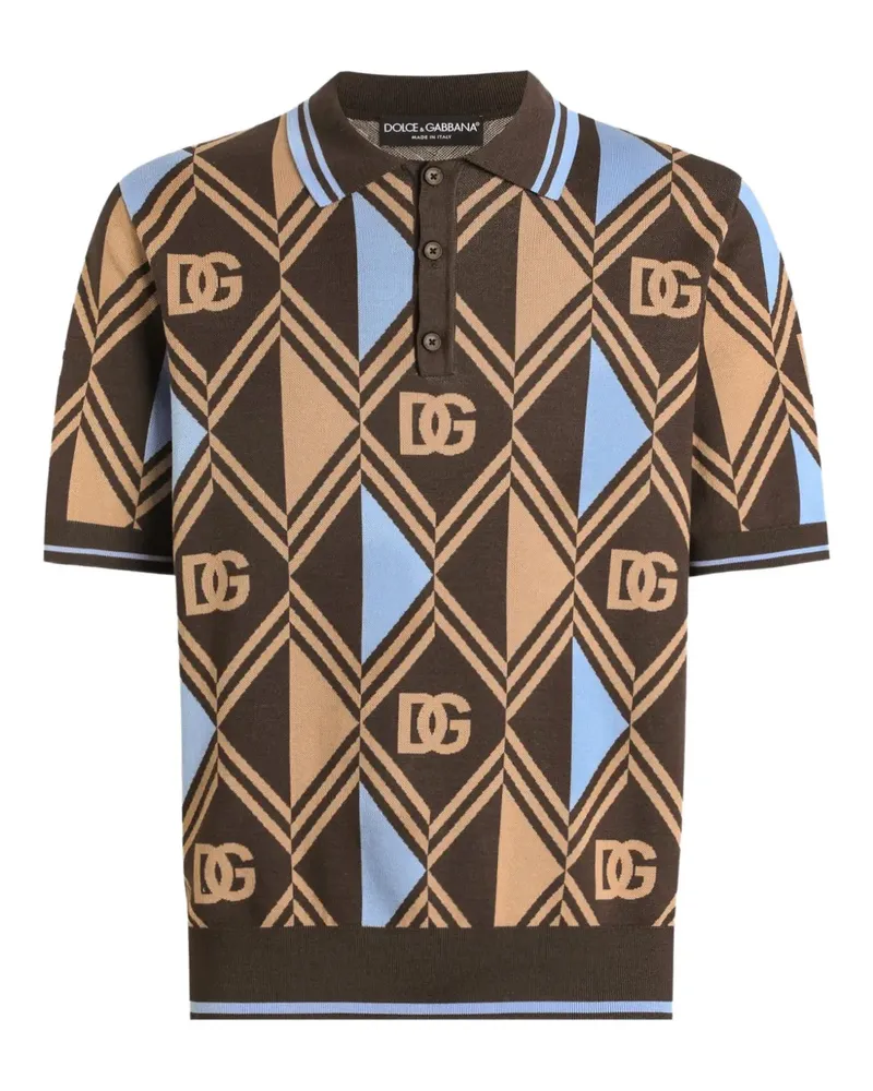 Dolce & Gabbana Klassisches Poloshirt - Braun Braun