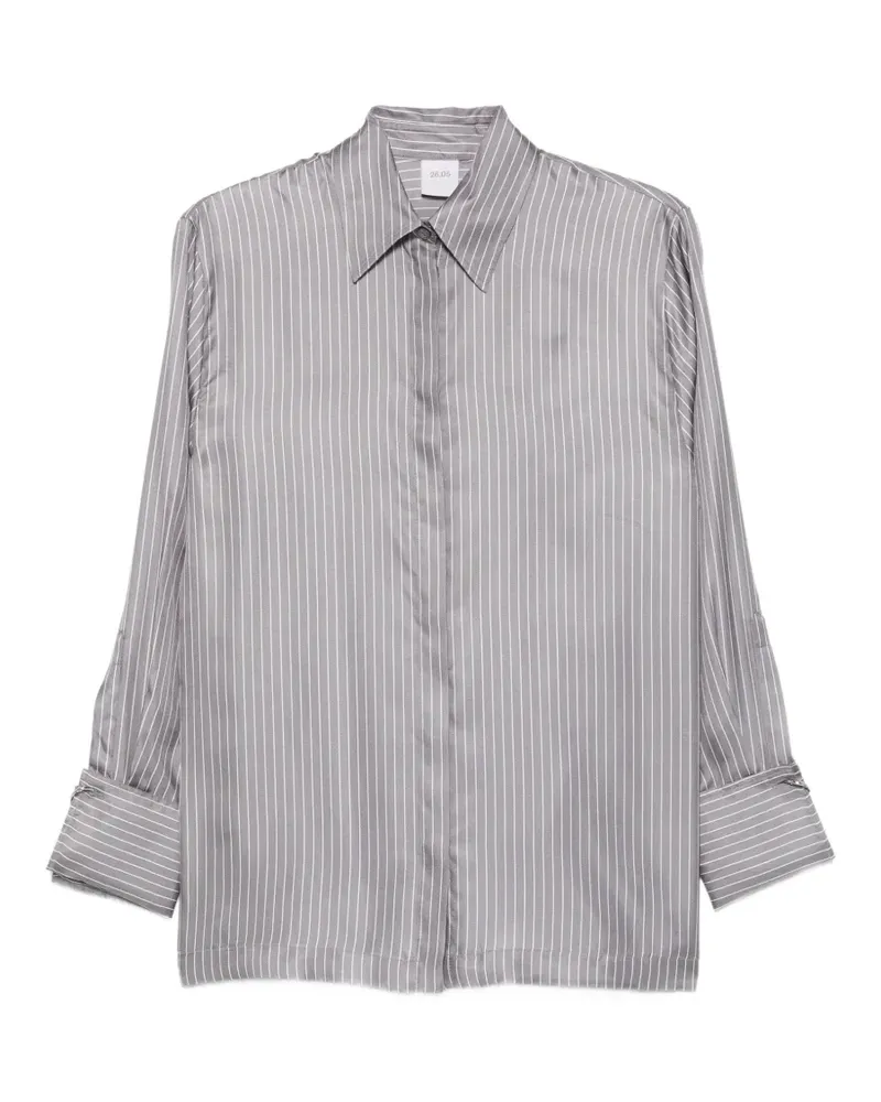 Caliban vertical-stripe shirt - Grau Grau