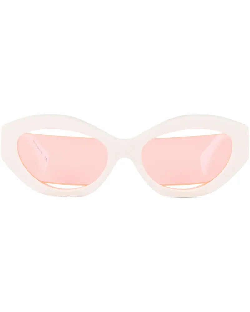 Alain Mikli x Jeremy Scott Cat-Eye-Sonnenbrille - Weiß Weiß