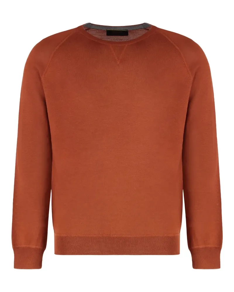 MOORER Pico-ZEF raglan crew-neck sweater - Orange Orange
